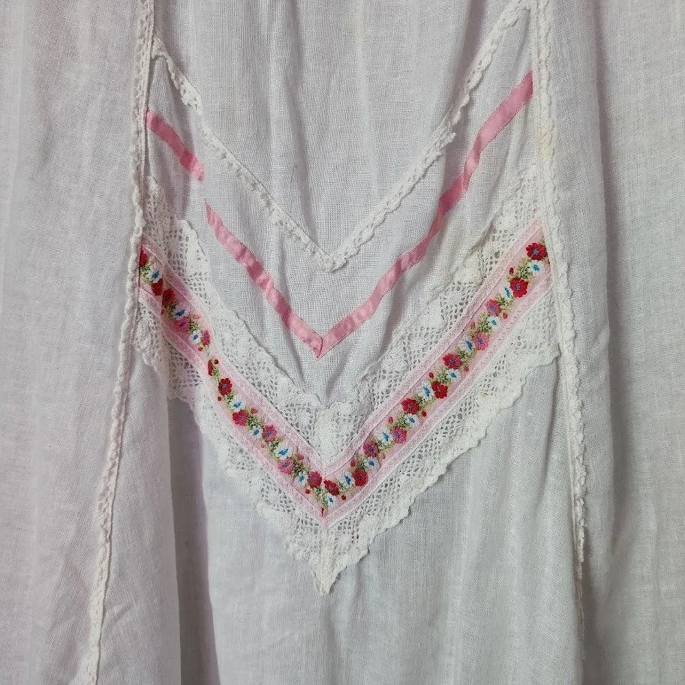WENDY CALIFORNIA‎ VTG 70s prairie lace maxi skirt cottagecore coquette ethereal